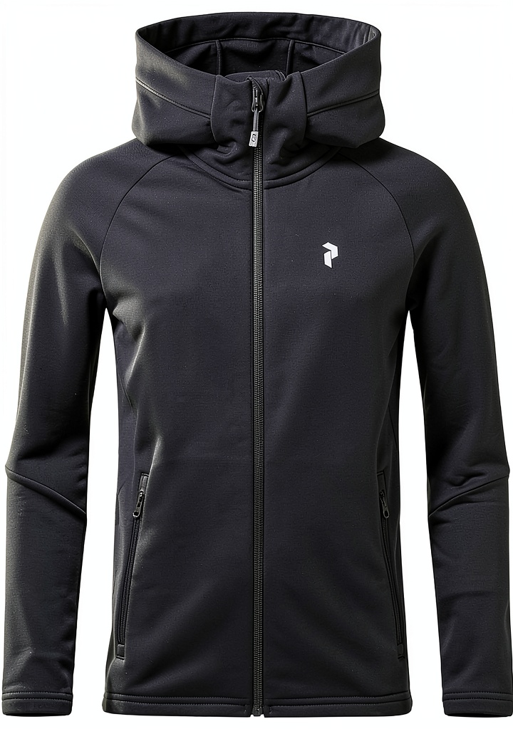 'Bambino che indossa la felpa Peak Performance durante un'escursione in montagna'