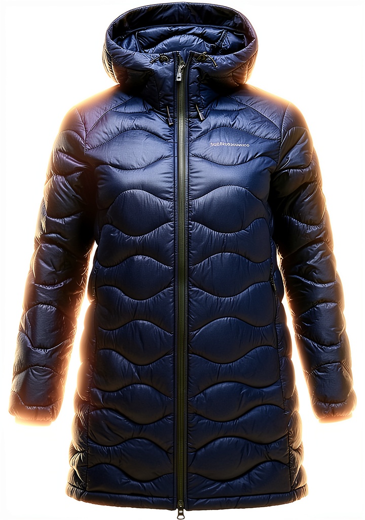 'Donna che indossa la giacca Helium Down in un sentiero di montagna'