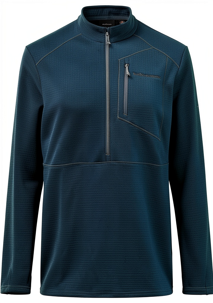 'Giacca di pile Peak Performance Trail Polartec Half Zip indossata durante un'escursione'